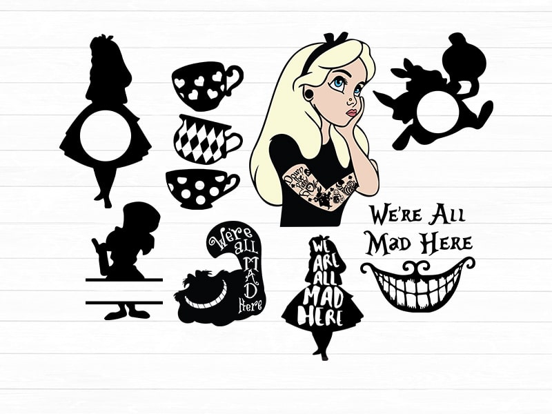 Alice in wonderland svg