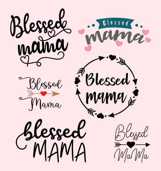 Blessed mama svg