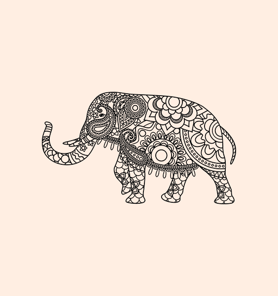 mandala elephant svg