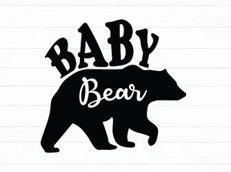baby bear svg silhouette