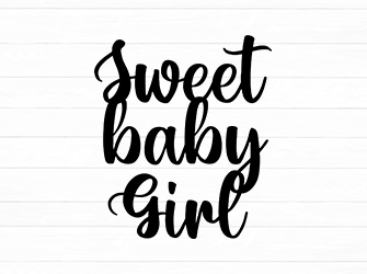 sweet baby girl svg