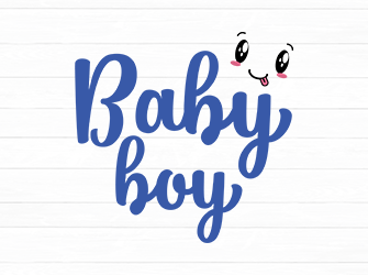 blue baby boy cute svg