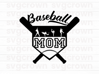 baseball mom svg