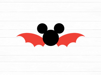 mickey face bat svg