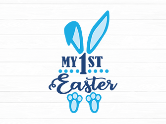 blue color bunny svg