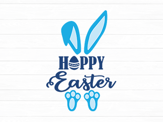 happy easter blue svg