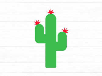 green color cactus svg