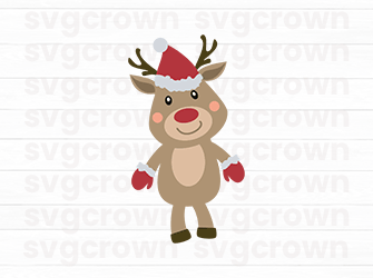 christmas deer happy svg