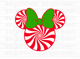 christmas minnie candy svg