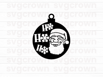 hohoho santa ornament svg