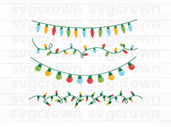 christmas lights svg