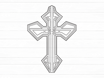 outline cross svg