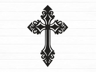 fancy cross silhouette