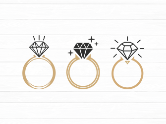 diamond ring svg