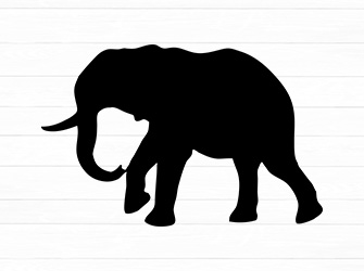 outline elephant svg