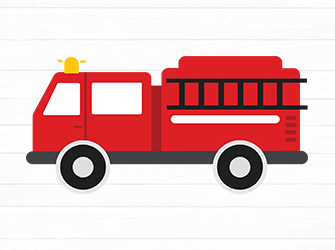 cute fire truck svg