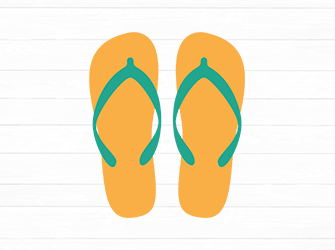 cute flip flops svg