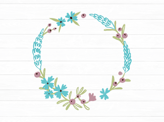 cute Floral wreath svg