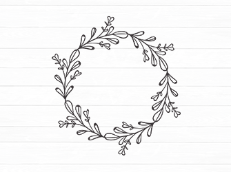 Floral wreath svg vector