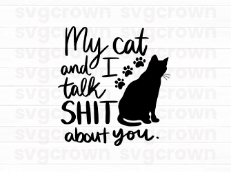 funny cat svg