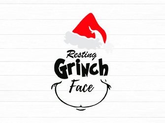 resting grinch face svg