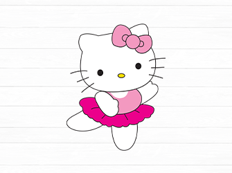 dancing hello kitty svg