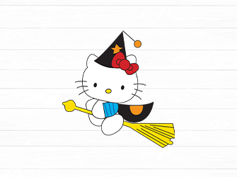 flying hello kitty svg