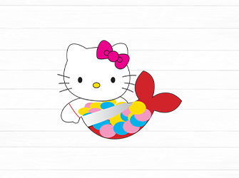 hello kitty mermaid  svg