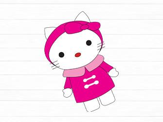 pink hello kitty svg