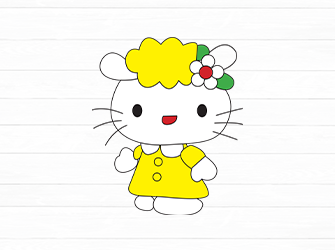 beautiful hello kitty svg