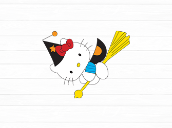 flying hello kitty svg