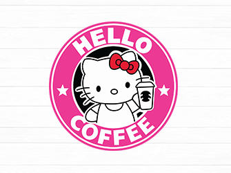 hello kitty coffee svg