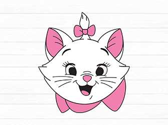 Cute cat face SVG