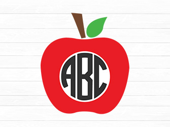 Apple ABC monogram SVG