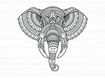 mandala elephant svg