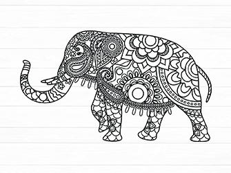 mandala elephant svg