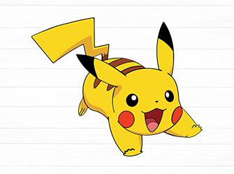 happy pikachu svg