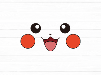 pikachu face svg