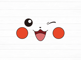 cute pikachu face svg