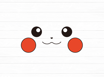 pikachu face svg