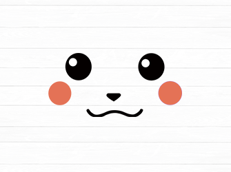 pikachu face svg