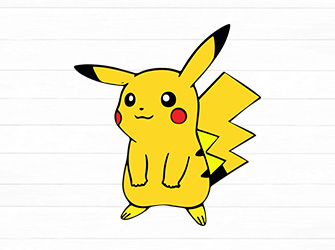 pokachu standing svg