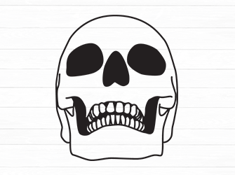 outline skull svg