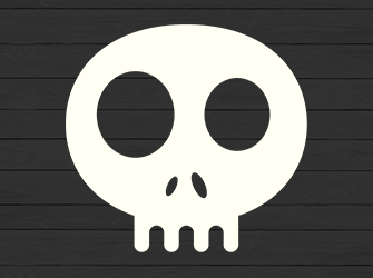 skull svg banner