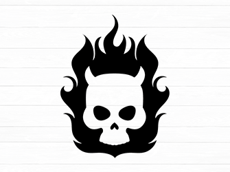 fire skull svg