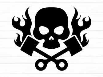 biker skull svg