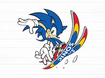 snowboarding sonic svg