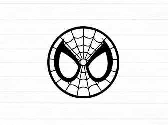 outline spider face svg