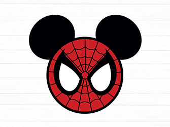 mickey spiderman svg