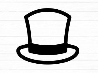 cute top hat svg